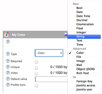 Change Field Type in builder