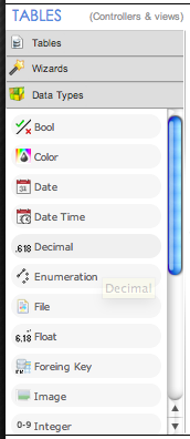 Cook Builder Fields types